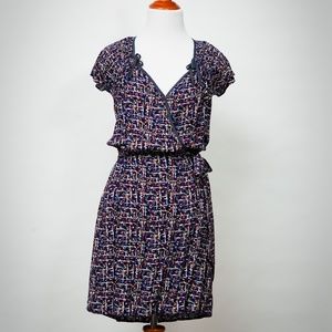 Multi-color wrap dress